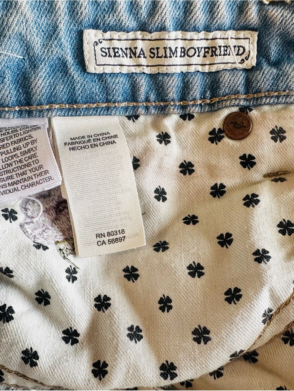 Lucky Brand Light Blue Distressed Boyfriend Jeans with Floral Embroidery - Picture 13 of 13